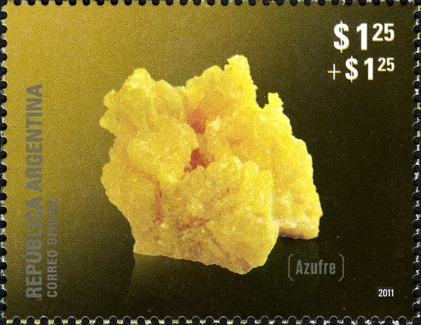 Pro Argentine Philately - Minerals, Sulphur