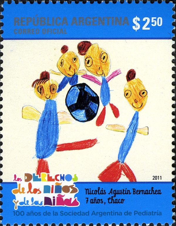 Children's Rights. Painting by Nicolas A. Bernaches (7 years