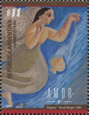 "Ángeles", painting by Norah Borges