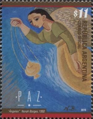 "Ángeles", painting by Norah Borges
