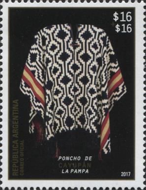 Pro Argentine Philately - Poncho of Cacique Cayupán,La Pampa