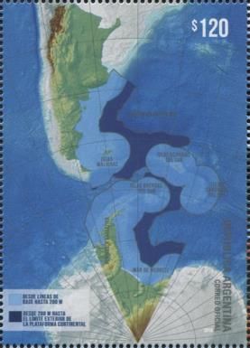 Map of Argentina's Land and Sea Claims