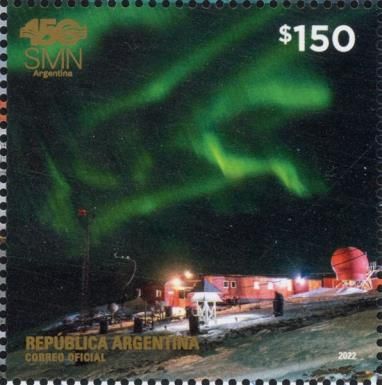 Aurora Australis at Belgrano II Base, Antarctica
