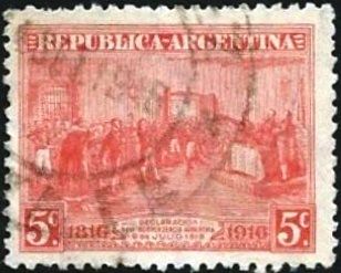 Centenary of Declaration of Independence, ovpt. “M.J.I.”