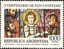 5th birth centenary of St. Cayetano - Stained Glass