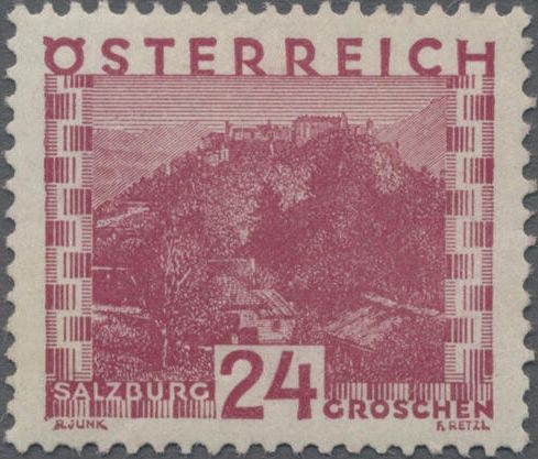 Hohensalzburg Fortress, Salzburg - large format, maroon