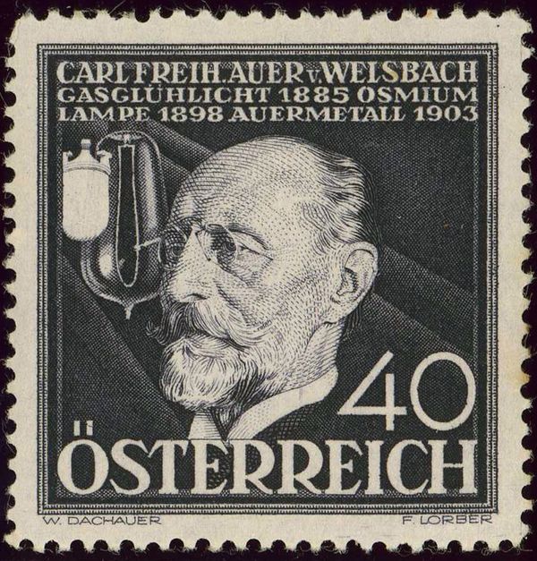 Carl Auer von Welsbach (1858-1929): gas mantle light