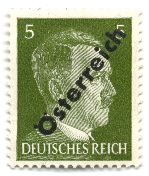 Overprint German stamp Hitler