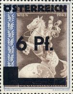 Overprint German stamp postilion on globe