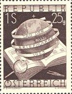 Stamp album, magnifier & globe with inscription