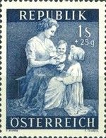 Mother with two healthy children