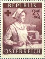 Red Cross nurse & ambulance