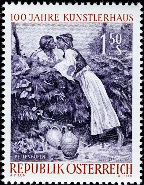 "The Kiss" by August von Pettenkofen