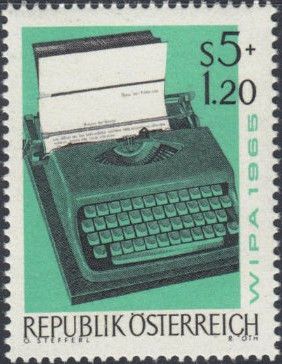 Typewriter with letter