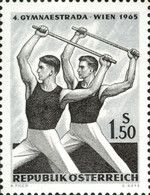 Gymnasts with gym rod
