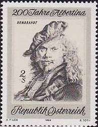 Self portrait by Rembrandt