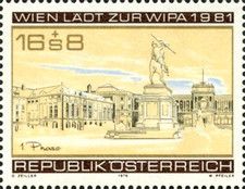 Vienna Heldenplatz with Archduke Carl monument