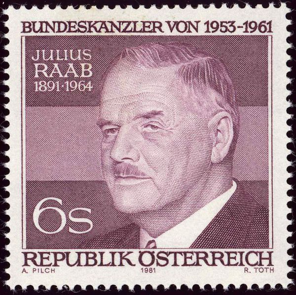 90th Birth Anniversary of Julius Raab (1891-1964)