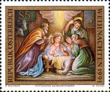 "Birth of Christ" fresco in Baumgartenberg Abbey Church