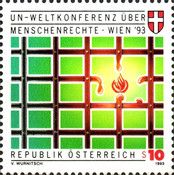 U.N.O. human rights conference: symbolic depiction