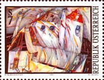 "Haus Mühlbacher", painting by Helmut Schickhofer (1942 - 19