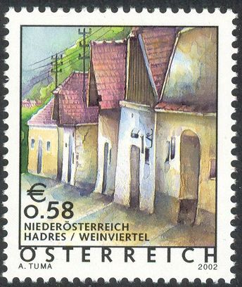 Wine cellars in Hadres, Lower Austria