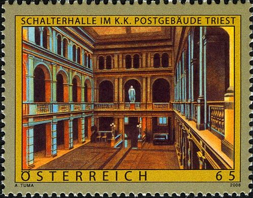 Service counter area, post office Triest