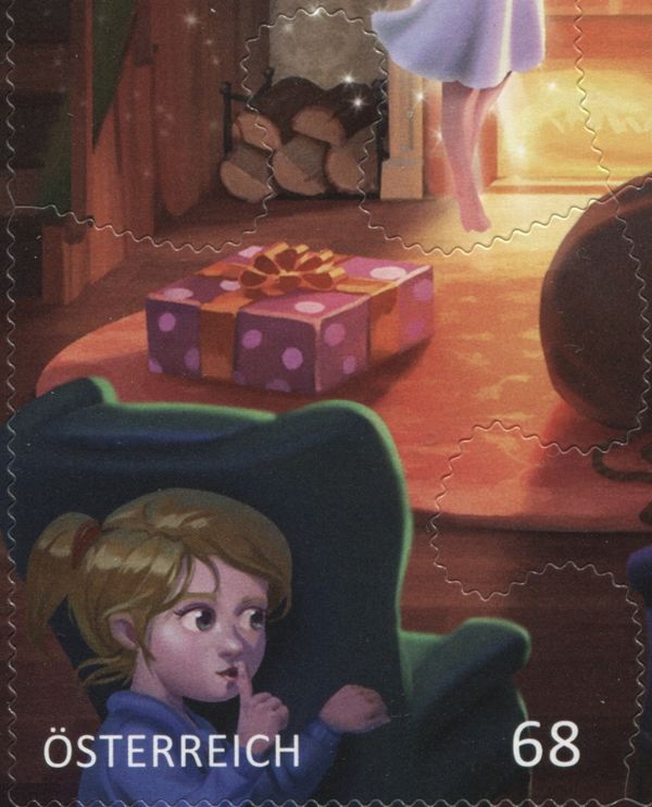Girl behind chair