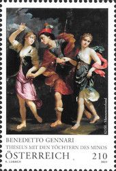 "Theseus and the Daughters of Minos", by Benedetto Gennari