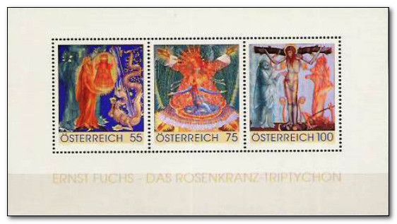 Rosary Triptych, by Ernst Fuchs