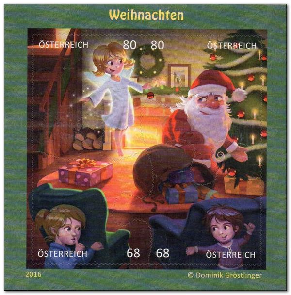 Comic stamps puzzle (V): Christmas