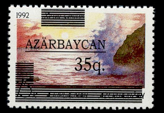 Caspian Sea - Surcharge and Overprint