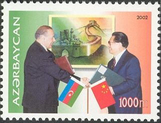 Presidents Heydar Aliyev and Jiang Zemin