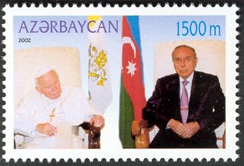 Pope John Paul II and President of Azerbaijan