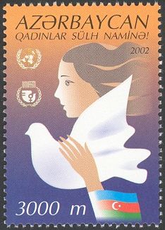 Dove, Woman, Flag and Emblem