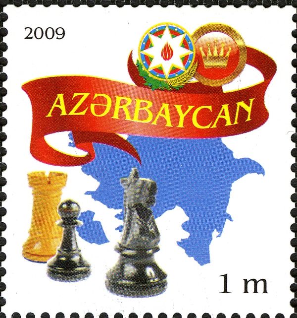 Chess Pieces on Map of Azerbaijan