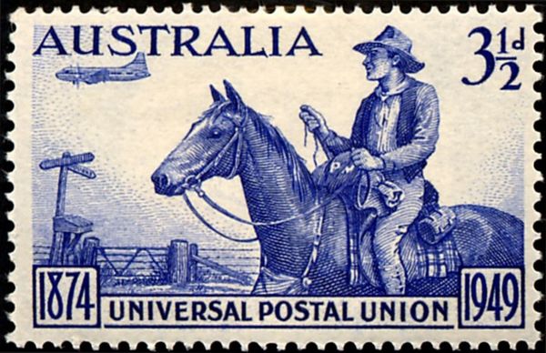 Mounted Postman and Convair CV 240 Aircraft
