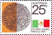 Aztec Calendar and Mexican Flag