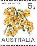 Golden Wattle (Acacia pycnantha) 5c coil stamp