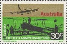 QANTAS Aircraft - Boeing 707 and Avro 504