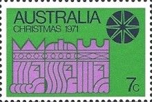 Christmas - Blue Star on Green