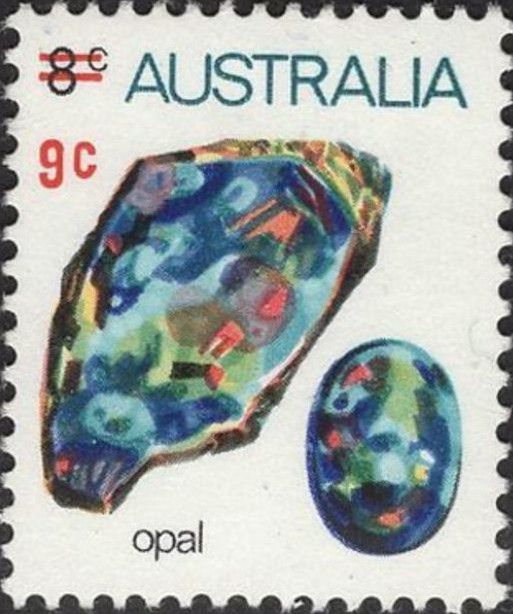 9c Surcharge on 8c Opal