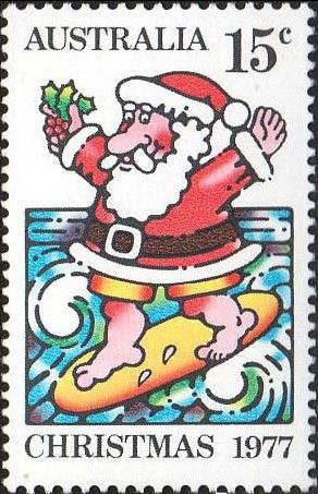 Christmas 1977 - Surfing Santa