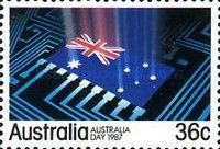 Australian Flag on Printed Circuit Board