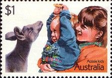 Children with Kangaroo