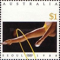 Woman Gymnast with Hoop