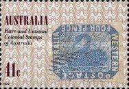 Western Australia, 1855 4d. Stamp (with inverted frame)