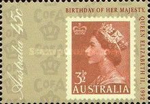 Birthday of Queen Elizabeth II - 1992 (3½d Stamp of 1953)