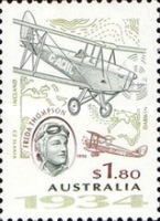 Freda Thompson and De Havilland DH0g Moth, 1934