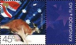 Red Kangaroo & Flag